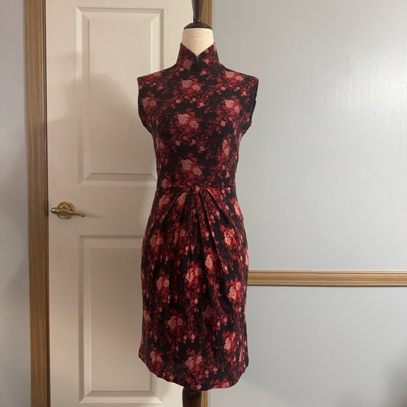 Shanghai Tang Black and Red Sheath Dress Size 6 - Picture 1 of 16